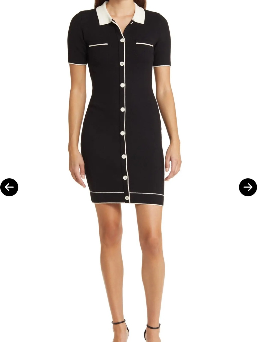 Nwt Zoe and Claire Contrast Mini Sweater Dress